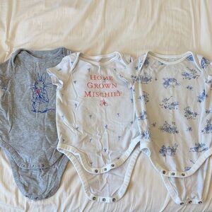 Baby Peter Rabbit First Favorites Organic Cotton Bodysuit (3-Pack)